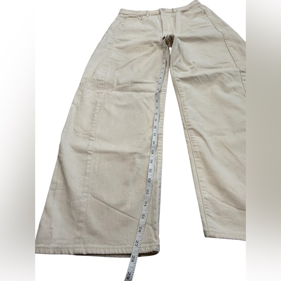 Mother Half Pipe High Rise Ankle Jeans in Act Naturally Cream Beige Size 30 - Picture 12 of 12